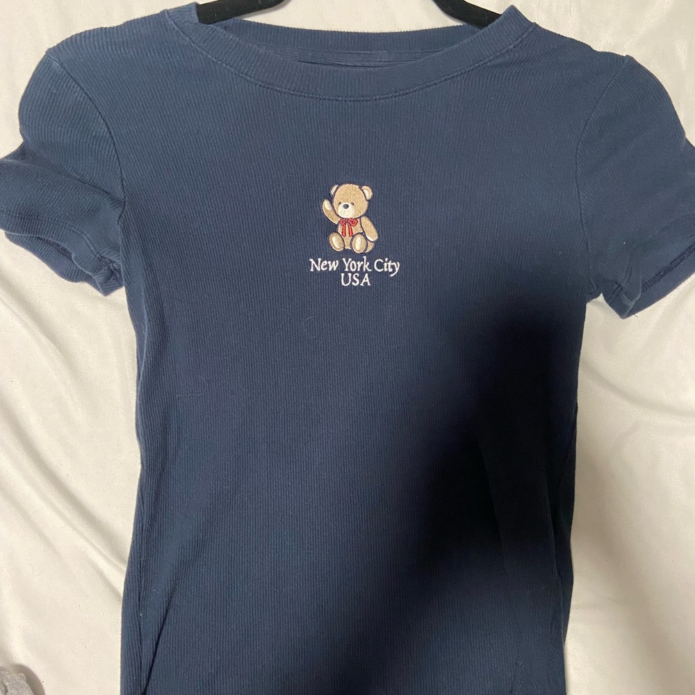 Hollister Navy Kids Tee with Bear Design